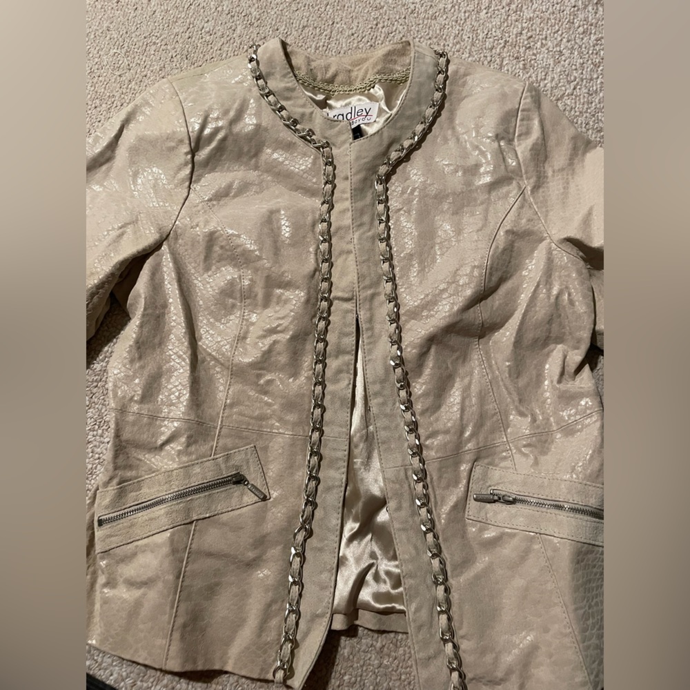 Bradley Bayou Cream Leather Jacket